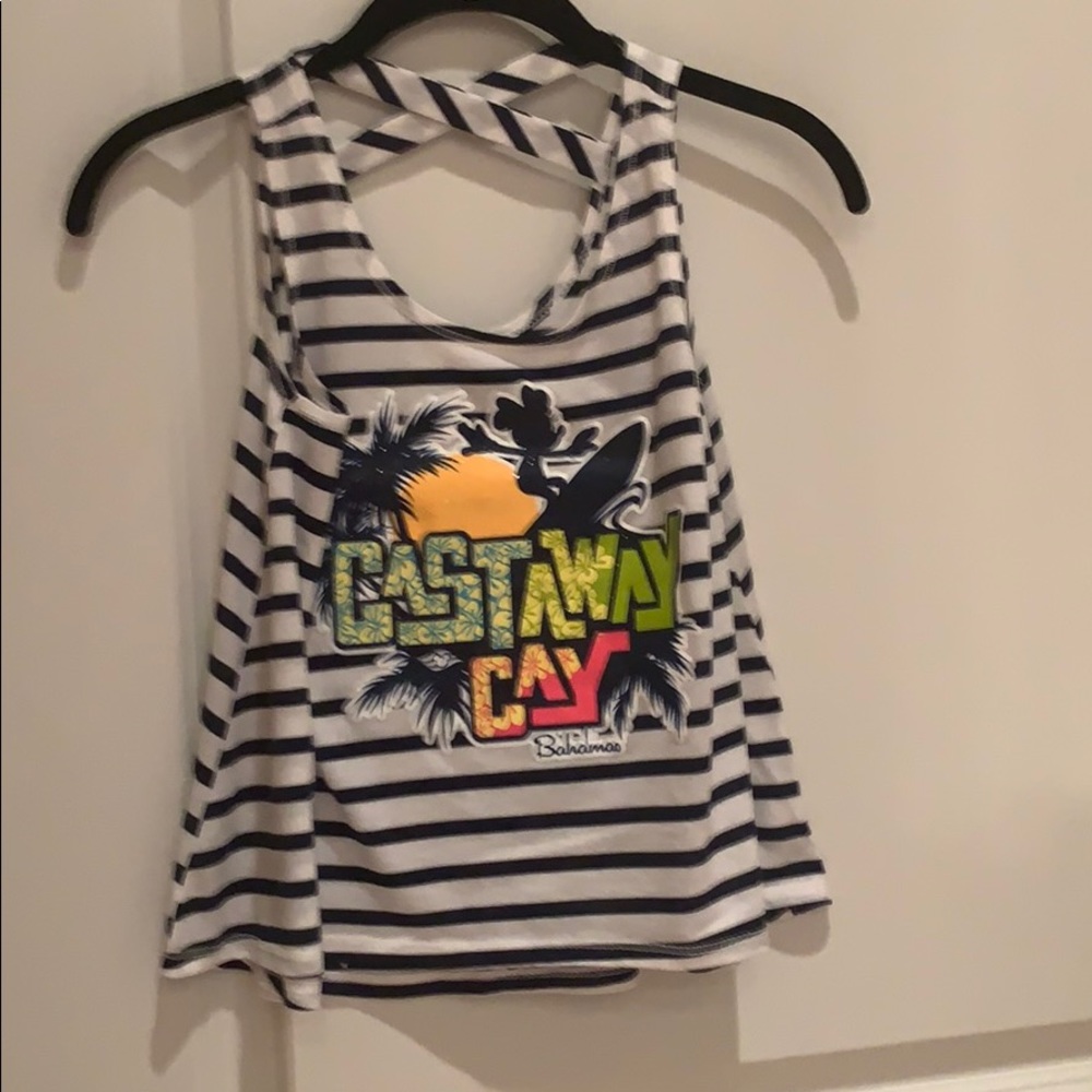 Stripped Disney Castaway Cay Tank Top